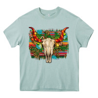 Arona western christmas bull skull Heavy Core Tee - RanaPortraitStore
