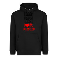 Black Keep Calm And Love Furries Heavyweight Hoodie - Bettercallsaul