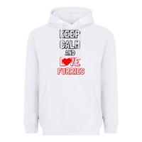 White Keep Calm And Love Furries Heavyweight Hoodie - Bettercallsaul