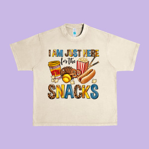 I Am Just Here For The Snacks Urban Heavy Tee Designed By Adodesignshop