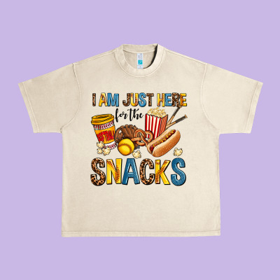 I Am Just Here For The Snacks Urban Heavy Tee Designed By Adodesignshop