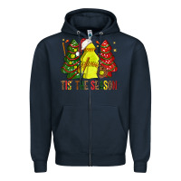 Navy tis' the season softball christmas cakes bbs Zipper Hoodie - BundleAndBundleShop