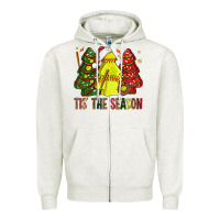 Oatmeal Heather tis' the season softball christmas cakes bbs Zipper Hoodie - BundleAndBundleShop