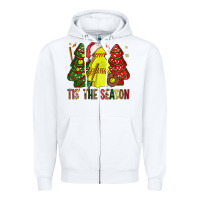 White tis' the season softball christmas cakes bbs Zipper Hoodie - BundleAndBundleShop