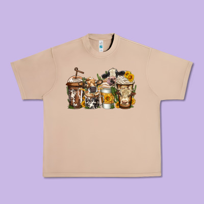 Cows Coffee Cups Urban Heavy Tee Designed By Jasminsmagicworld