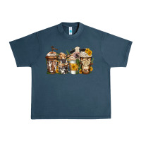 Midnight Navy cows coffee cups Urban Heavy Tee - Jasminsmagicworld