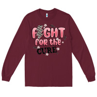 Burgundy fight for the cure Long Sleeve Tee - MaliasSmallBusiness