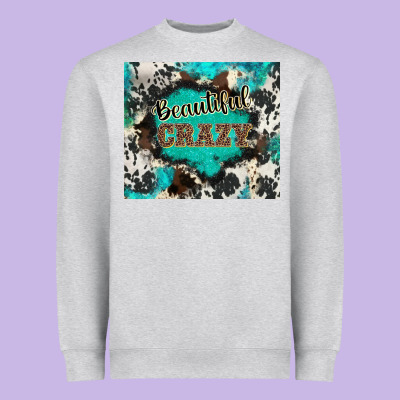 Western Beautiful Crazy Heavyweight Sweatshirt Designed By Barkaloodesign