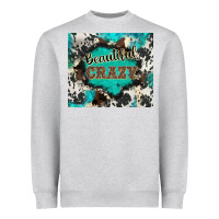 Heather Grey western beautiful crazy Heavyweight Sweatshirt - BarkalooDesign