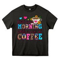 Asphalt start your morning with a cup of coffee Heavy Core Tee - Zillion Design Studio