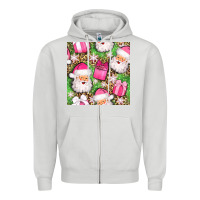 Dove Grey christmas santa claus and gift box seamless pattern bbs Zipper Hoodie - BundleAndBundleShop