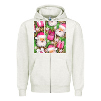 Oatmeal Heather christmas santa claus and gift box seamless pattern bbs Zipper Hoodie - BundleAndBundleShop