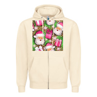 Sandshell christmas santa claus and gift box seamless pattern bbs Zipper Hoodie - BundleAndBundleShop