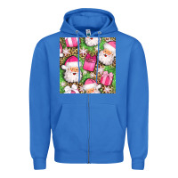 True Royal christmas santa claus and gift box seamless pattern bbs Zipper Hoodie - BundleAndBundleShop