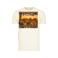 Vintage Arctic western horses and  sunset with sunflowers Vintage Tee - Artiststas