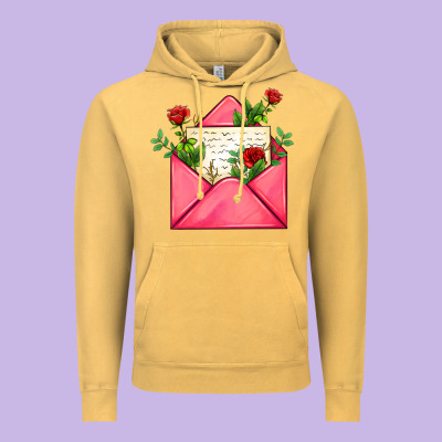 Pink Letter Vintage Hoodie Designed By Adodesignshop