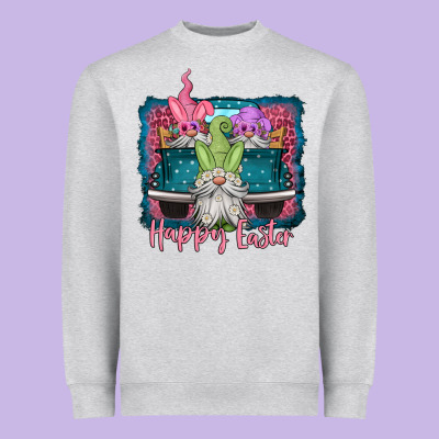 Happy Easter Gnomes Farm Truck Heavyweight Sweatshirt Designed By Jasminsmagicworld