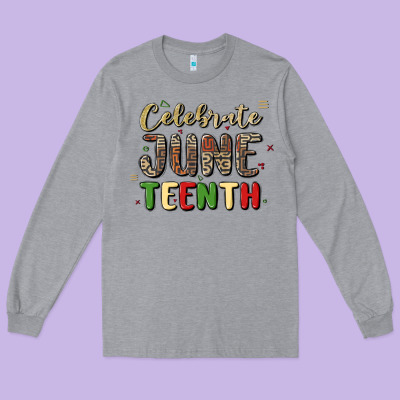 Celebrate Juneteenth Long Sleeve Tee Designed By Maliassmallbusiness