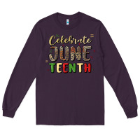 Plum celebrate juneteenth Long Sleeve Tee - MaliasSmallBusiness