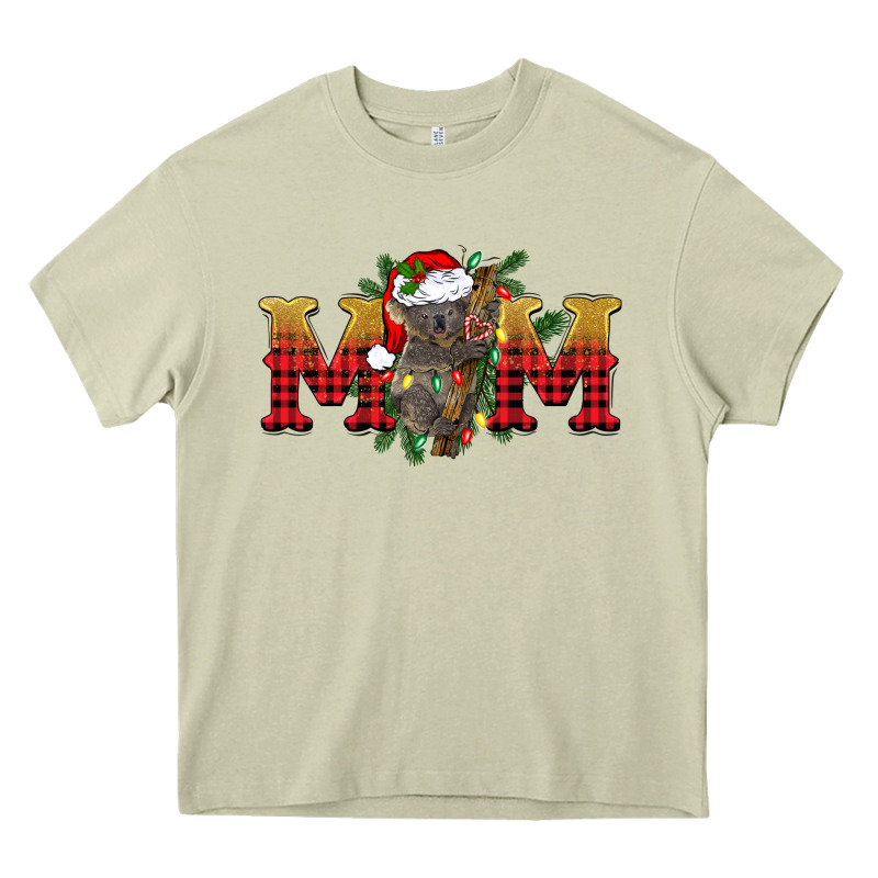 Christmas Koala Mom Heavy Core Tee by BarkalooDesign | Teevron