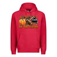 Cardinal Tis' the season Football black helmet Premium Hoodie - NancyCooperArtShop