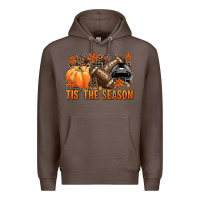 Coffee Tis' the season Football black helmet Premium Hoodie - NancyCooperArtShop