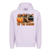 Lilac Tis' the season Football black helmet Premium Hoodie - NancyCooperArtShop