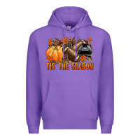 Purple Tis' the season Football black helmet Premium Hoodie - NancyCooperArtShop