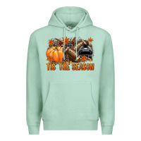 Seafoam Tis' the season Football black helmet Premium Hoodie - NancyCooperArtShop