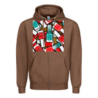 Chestnut nail polish with glitter seamless pattern bbs Zipper Hoodie - BundleAndBundleShop