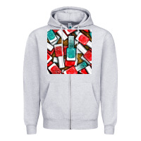 Heather Grey nail polish with glitter seamless pattern bbs Zipper Hoodie - BundleAndBundleShop