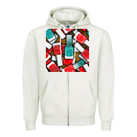 Oatmeal Heather nail polish with glitter seamless pattern bbs Zipper Hoodie - BundleAndBundleShop