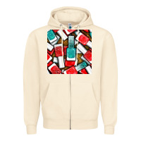 Sandshell nail polish with glitter seamless pattern bbs Zipper Hoodie - BundleAndBundleShop