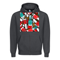 Smoke nail polish with glitter seamless pattern bbs Zipper Hoodie - BundleAndBundleShop