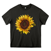 Asphalt sunflower Heavy Core Tee - RanaPortraitStore