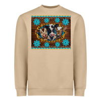 Mushroom western baby cow turquoise gemstones  leopards Heavyweight Sweatshirt - BarkalooDesign