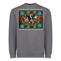 Storm western baby cow turquoise gemstones  leopards Heavyweight Sweatshirt - BarkalooDesign