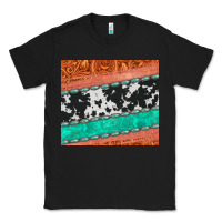Black western turquoise gemstone cowhide  leather tumbler Classic Tee - Jasminsmagicworld