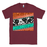 Burgundy western turquoise gemstone cowhide  leather tumbler Classic Tee - Jasminsmagicworld