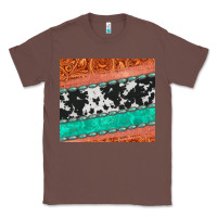 Chestnut western turquoise gemstone cowhide  leather tumbler Classic Tee - Jasminsmagicworld