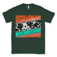 Sports Green western turquoise gemstone cowhide  leather tumbler Classic Tee - Jasminsmagicworld