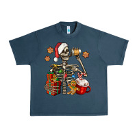 Midnight Navy christmas skeleton coffee Urban Heavy Tee - Jasminsmagicworld