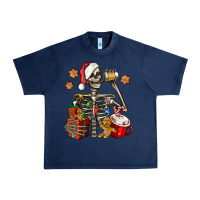 Navy christmas skeleton coffee Urban Heavy Tee - Jasminsmagicworld