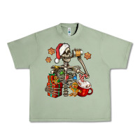 Oil Green christmas skeleton coffee Urban Heavy Tee - Jasminsmagicworld