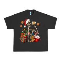 Pigment Black christmas skeleton coffee Urban Heavy Tee - Jasminsmagicworld