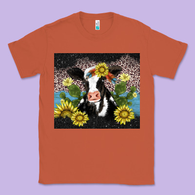 Cow Cactus And Sunflower Classic Tee Designed By Adodesignshop