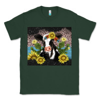 Sports Green cow cactus and sunflower Classic Tee - AdoDesignShop