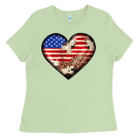 Matcha western usa flag heart Ladies Tee - JahusDesignShop