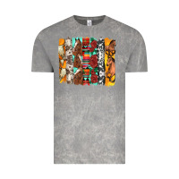 Cloud Rock western horses roses and bullskulls wıth cowhide amd serape brushstro Vintage Tee - Artiststas