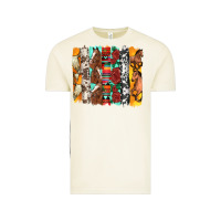Vintage Arctic western horses roses and bullskulls wıth cowhide amd serape brushstro Vintage Tee - Artiststas
